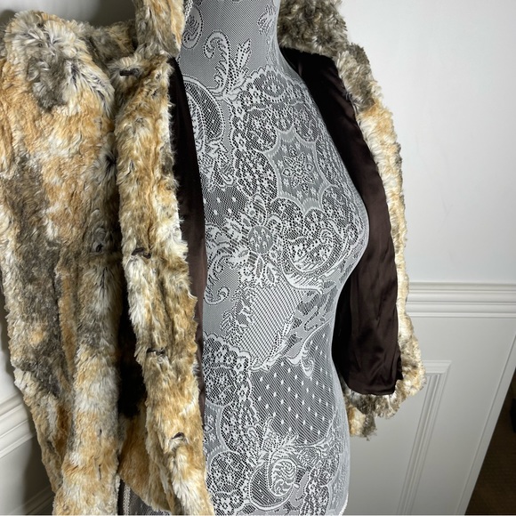ALICE & Olivia Faux Fur Animal print Jacket size Xs - Picture 12 of 16